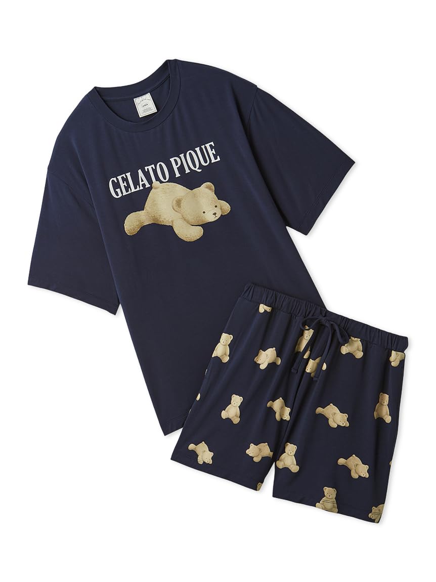 [ジェラート ピケ] 【EC限定】ベアワンポイントTシャツ&ショートパンツセット PWCT252359 レディース NVY Free Size