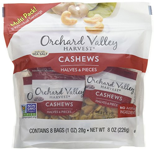 ORCHARD VALLEY HARVEST Roasted Salted Cashew Half & Pieces, 8 OZ