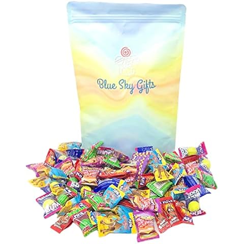 Fini Bubblegum Mix Retro Sweets Gift Pouch by Blue Sky Gifts - Including Cola Bottles, Burger, Tennis Ball, Watermelon and Camel Balls Classic Sweets, 50 mixed Gums Cover