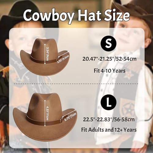 Custom Cowboy Hat for Toddler Boy,Personalized Kid Cowboy Hats for Boys Girls,Customized Leather Hatband with Names,Baby Cowboy Hat,3-10t Western Hat for Kids Brown3