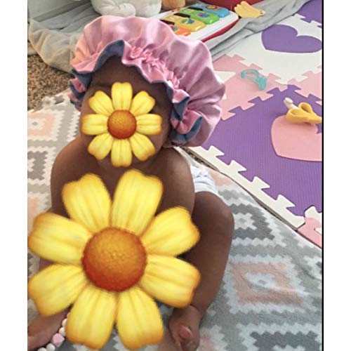 Image of AKISS Baby Infant Newborn Toddler Satin Silk Hair Bonnet for Baby Girl Boy Sleeping Kids Cap Hat