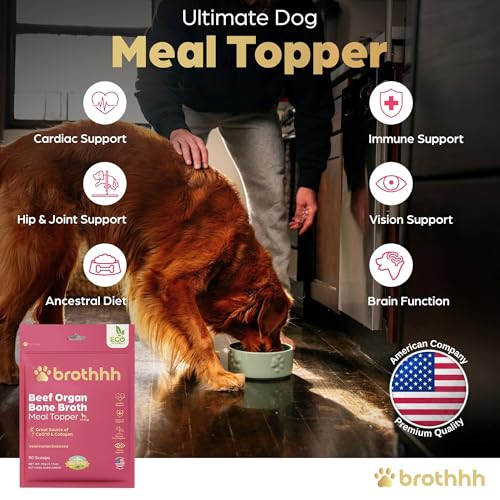 Beef Organ Bone Broth Meal Topper for Dogs - 100% Grass Fed, Veterinarian Approved, Non-GMO by Brothhh - Supports Immunity, Joint & Heart Health, Vision & Vitality - No Fillers - Pet Supplement - Image 6