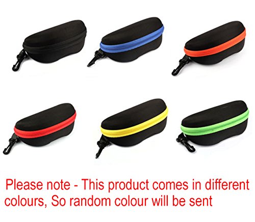 Dio Moda Unisex Semi Hard Zipper Pouch for Sunglasses (Black) 3