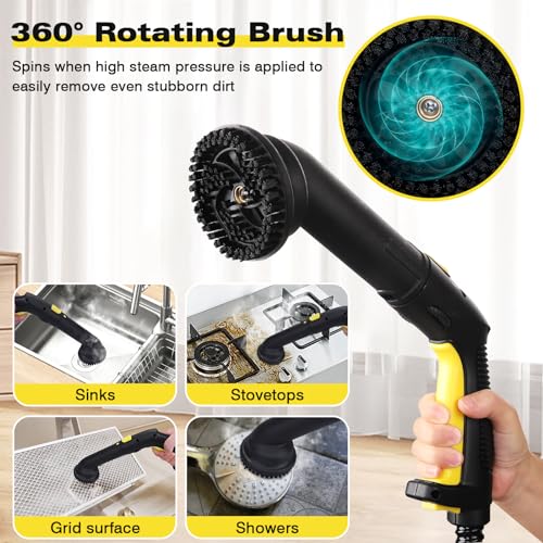 Image of TVD Steam Cleaner, Steamer for Cleaning with 26 Accessories, Steam Cleaner for Home with 5M Extra-Long Power Cord for Home Floor Cleaning, Tile Detailing, Grout, Upholstery.