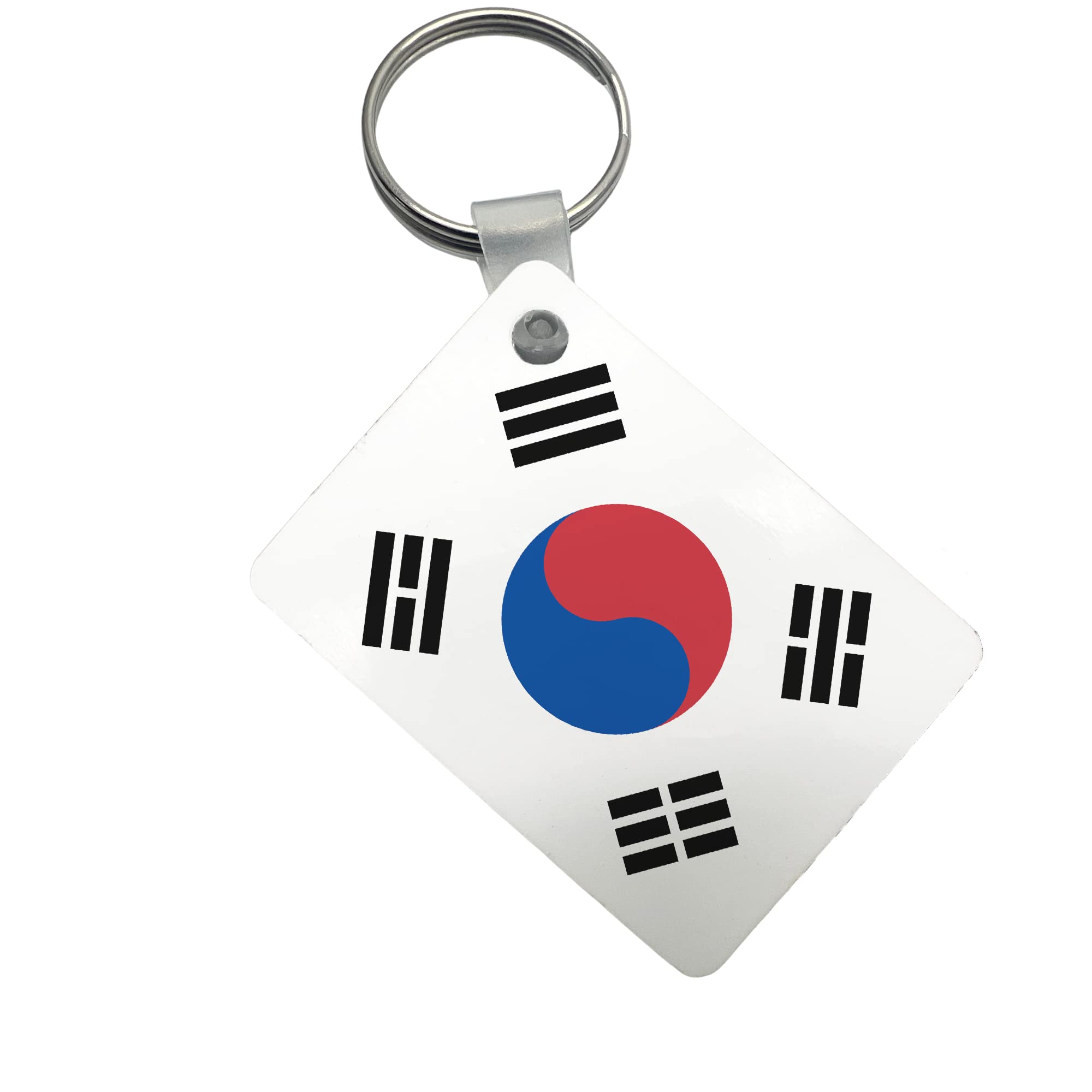 TheDogTagCo Country Flag ID Tags (Keyrings) Double Sided Print World Flags - World Cup (South Korea)