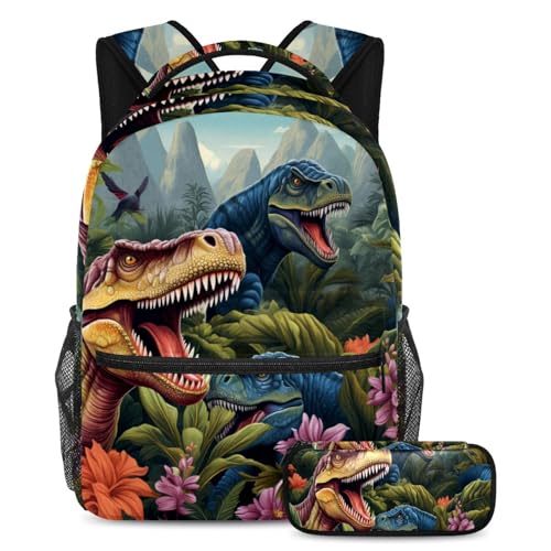 Sac à dos dinosaure et trousse scolaire pour les journées d'école des enfants
