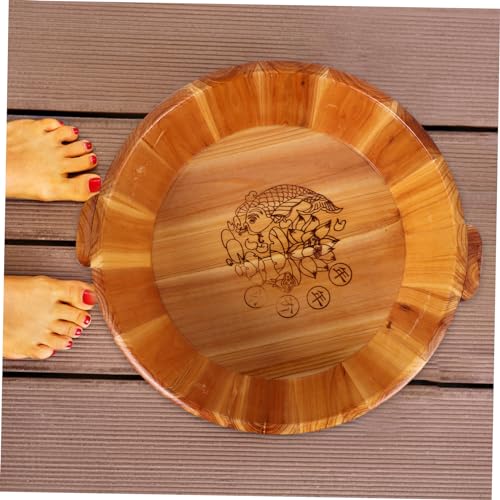 Cubeta de Madera para Baño de Pies Multiuso para Casa y Exterior miniatura 4