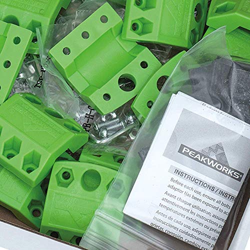 Peakworks Tool Tethering System, 1/2" X 3/4" Press Block, Hdpe, Green (Pack Of 10), V8561702 #TOP2