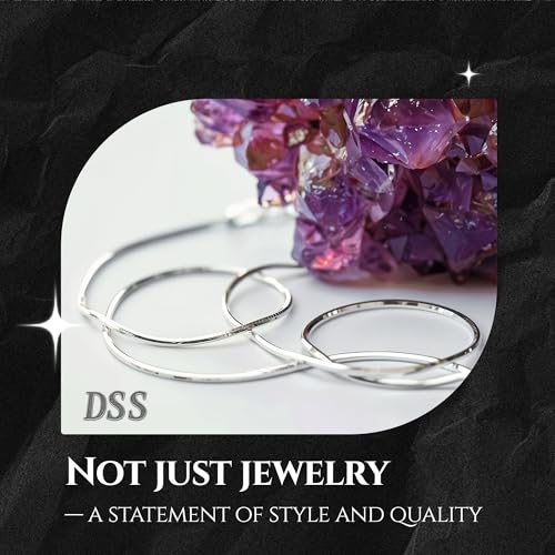 DSS 925 Sterling Silver Necklace for Women, 8 Sided Snake Chain 1mm, Lobster Claw Clasps, Sterling Silver Chain, Italian Jewelry for Women, 16in - 30in4