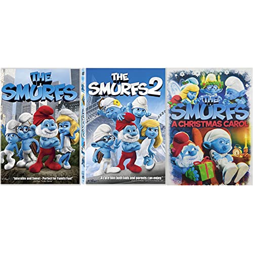 Smurfs DVD Movies 1 / 2 + Christmas Carol Cartoons - Neil Patrick Harris, Anton Yelchin, Jayma Mays, Katy Perry, Hank Azaria, Jonathan Winters (Papa Smurf), George Lopez, Alan Cumming, Abby Winters