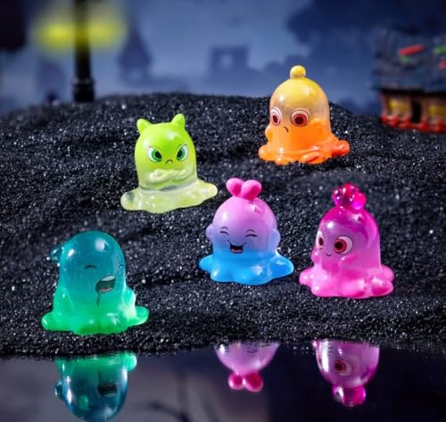 Image of VRB Dec 1 Set Miniature Showpiece Set for Home Decor,Car Dashboard,Valentine,Living Room,Gifts Figurines,Cake Decoration Items,Figurines for Home Decor. ((5 Pcs Glowing Ghost))