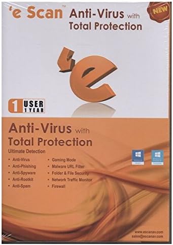 ESCANAV eScan Antivirus with Total Protection - 1 PC, 1 Year (CD)