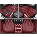 Maidao Customized Floor Mats for 99% Cars, SUV and Trucks, Heavy Duty Leather Front & Rear Car Floor Mat Carpet, Automotive Floor Mats All Weather Protection, Burgundy
