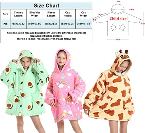 Hoodie Blanket Sweatshirt Oversized Warm Fluffle Blanket Giant Hoodie and Huge Pocket for Boys Girls One Size Fits All 7 51ESIvr4tVL. AC