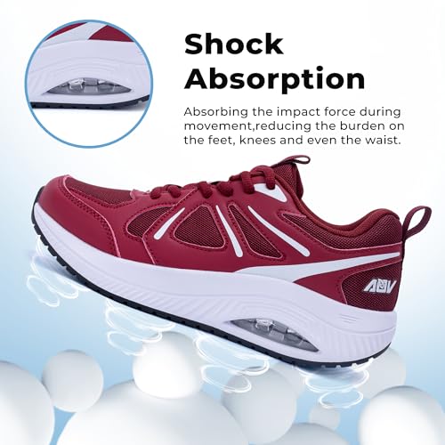 Image of QAUPPE Womens Walking Shoes with Arch Support Athletic Orthotic Sneakers for Women Foot Pain Relief