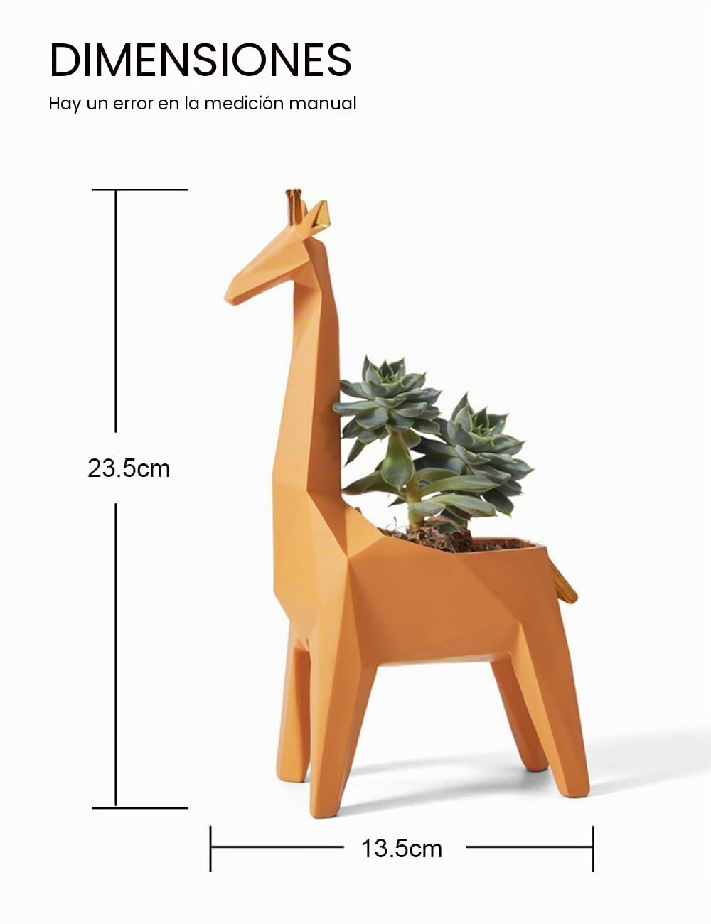 HAUCOZE Maceta Jirafa Escultura Estatua Animal Decoración Hogar Adorno 23cm