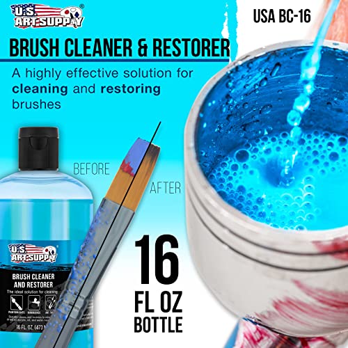 U.S. Art Supply Brush Cleaner and Restorer, 16 Ounce Bottle by U.S. Art Supply - Used condition - Image 2