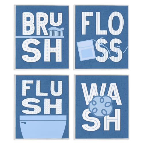 Bathroom Hygiene Chores Comic, 16 x 20 Inch Framed Giclée Print Set