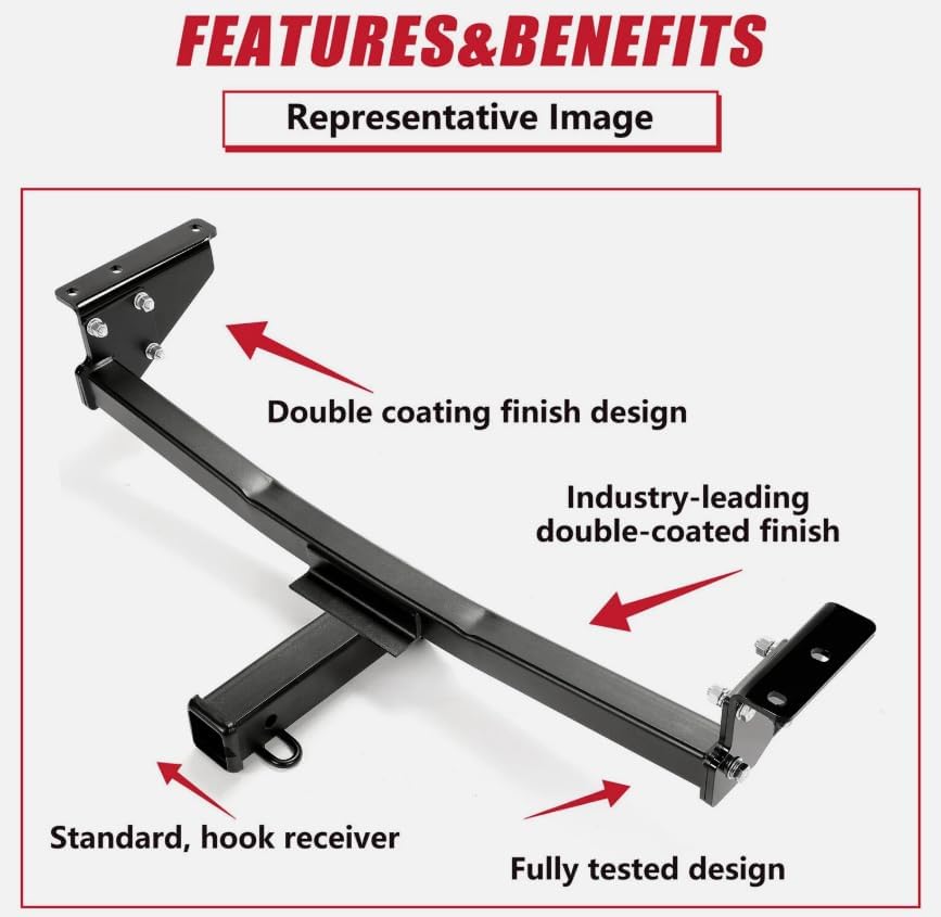 3500lbs 2" Trailer Hitch Receiver Rogue 08-20 Rogue Select 14-15, Replacement for Nissan OEM