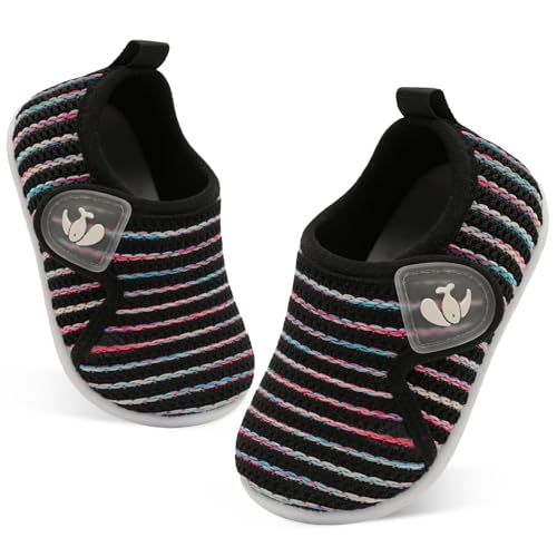 FEETCITY Toddler Walking Shoes Boys Girls Slip On Shoes Toddler Sneakers Kids Barefoot Shoe Baby Athletic Running Sneakers