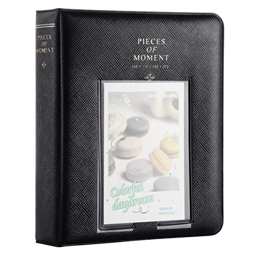 Image of ZENKO 64 Pockets Photo Album for Fujifilm Instant Mini 13 /12 /11 /9 /8 /SE /41 /99 /Evo /Liplay Instant Camera /Mini Link Printer, Polaroid Snap Touch Mint Zip Instant Camera Printer- Charcoal Grey