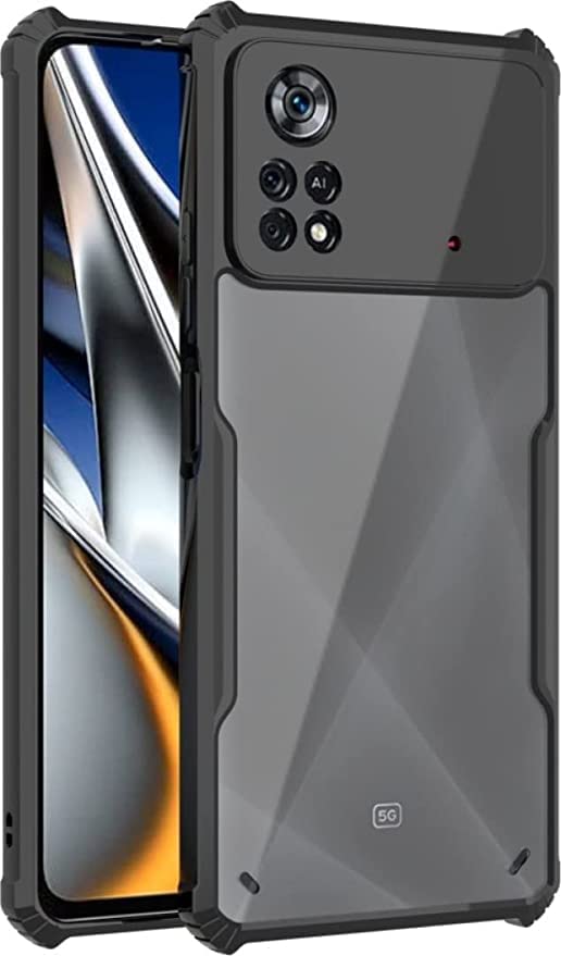 Dashmesh Shopping Clear Back Cover Case Mobile Cover for Xiaomi Poco X4 Pro 5G (Hard | Hybrid PC + TPU | Shock Proof | Full Armour Device & Camera Protection | Black) (B0BFR2GK5D) Amazon Price History, Amazon Price Tracker