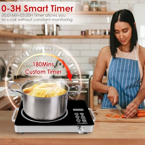 Image of Portable Electric Single Burner Cooktop,3500W Infrared Hot Plate