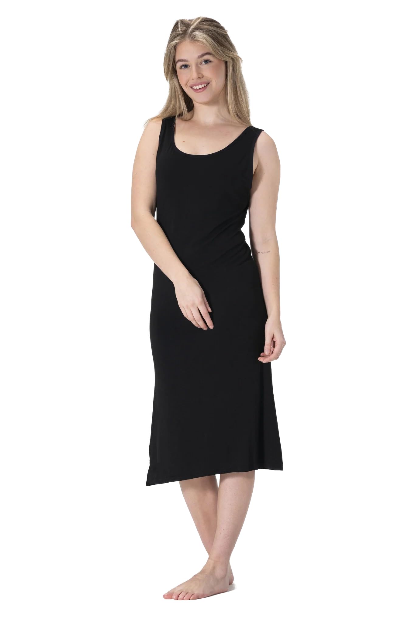 BestSale247 Damska halka z szerokimi ramiączkami krótka ok. 90 cm lub długość ok. 120 cm - halki koszula nocna