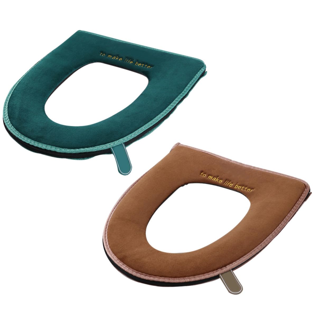 Funda de asiento de inodoro con cremallera y aislamiento térmico suave