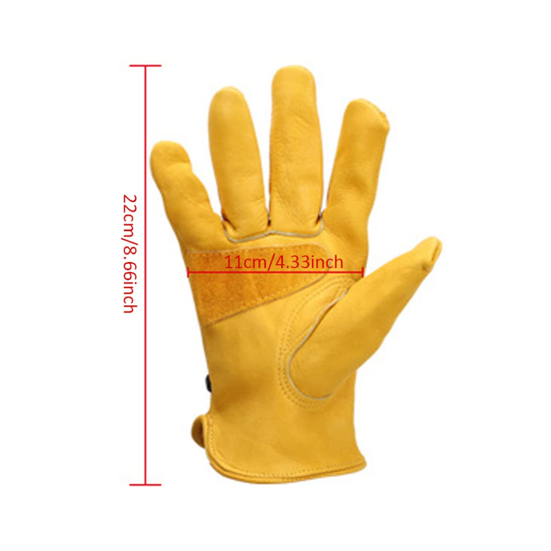 Guantes, guantes térmicos, guantes de soldadura, guantes de soldadura de cuero de doble capa cortos a prueba de calor protección contra espinas guanteletes de estufa guantes de trabajo XL 1 par