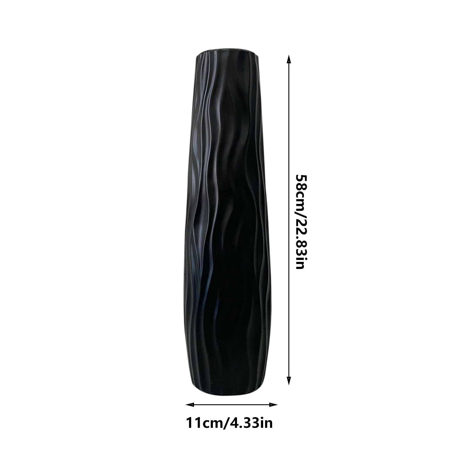 Jarrón Alto Decorativo para Suelo, jarrón de 58 cm, centros de Mesa, decoración Moderna y para Boda, Sala de Estar, Cocina, Lugar de Trabajo, hogar, casa de Campo y Dormitorio