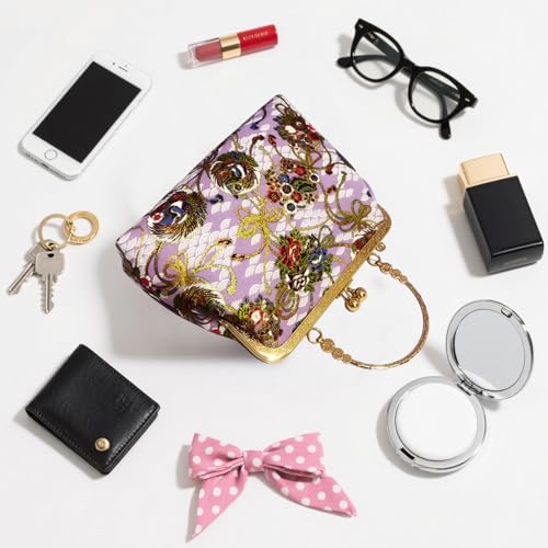Image of Evening Bag Vintage Purse Kiss Lock Purses and Handbags for Women Formal