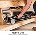 Evolution Power Tools EVOMS1 Miter Saw Stand Compact & Folding, Universal Fits Most Brands, Quick Release Mounting Brackets, Rollers, End Stops for Repeat Cutting , Black
