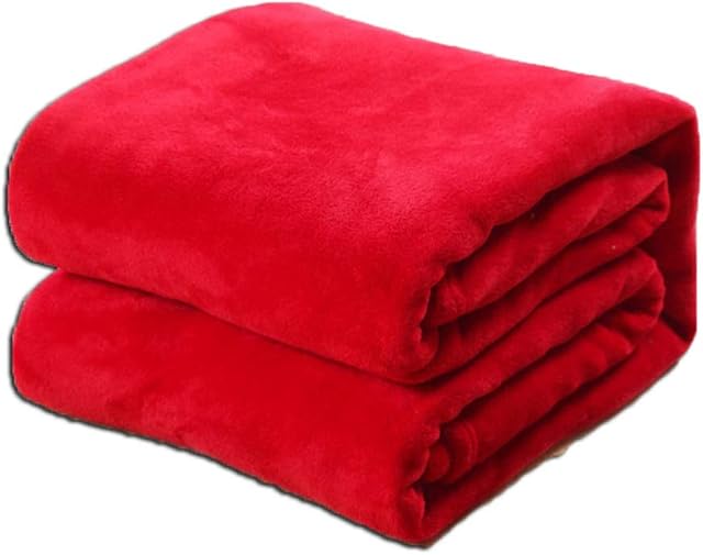 Healifty Flannel Blanket Cozy Warm Comfy Plush Travel Throw Blanket 50x70cm for Sofa Bed Chair Couch Car Pet