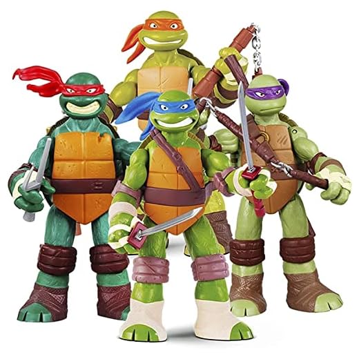 ViliV 4 PCS Ninja Turtles Toys - TMNT Action Figures - Ninja Turtles Toy Set - Cake Toppers 4.13inch