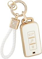 Vista 1 de PIFOOG Funda para llavero Mitsubishi, accesorios Outlander Lancer Mirage, carcasa protectora para llaves de coche, cubierta completa, llavero