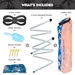 Quiksilver Portable Beach Shelter – UPF 50+ Sun Protection Tent with Sandbag Anchors & Ventilation, Lightweight & Waterproof for Beach, Camping, or Outdoor Use – Fits 4 Adults - Image 4