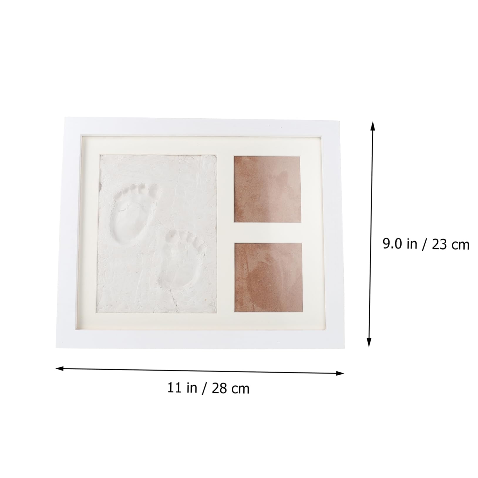 LIFKOME Marco de Fotos Decorativo de Madera Almohadilla de Tinta, Blanco