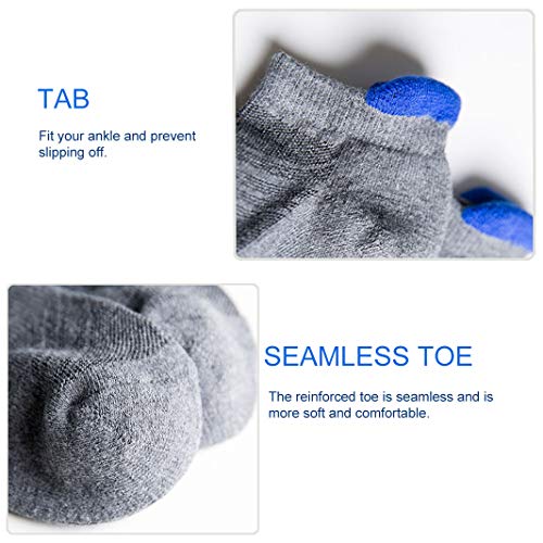 Haloyiyi Mens Ankle Athletic Moisture Wicking Cushion Low Cut Tab Socks,4 Pairs (Coffee, 4) #TOP1