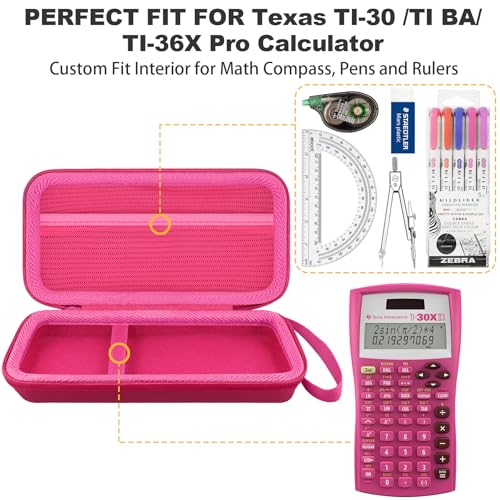 Coque rigide rose Texas Instruments TI-30XIIS Khanka antichoc voyage - 6