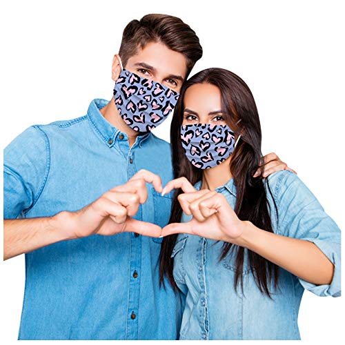 ZQP 30PCS Valentine's Day Disposable Face_Mask for Women Men 3 Layer Breathable Comfortable Non-Woven Dustproof Pr-otection Mouth Covering for Home Outdoor Office - Image 3