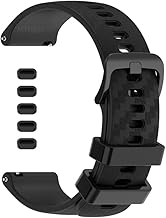 MTHGH Watch Strap for Garmin Forerunner 165/245/55 Smartwatch + 5 Pack Dust Plugs Silicone Wristband for Garmin Active 5/Approach S50/S40/Vivoactive 3/Venu/Venu 2 Plus