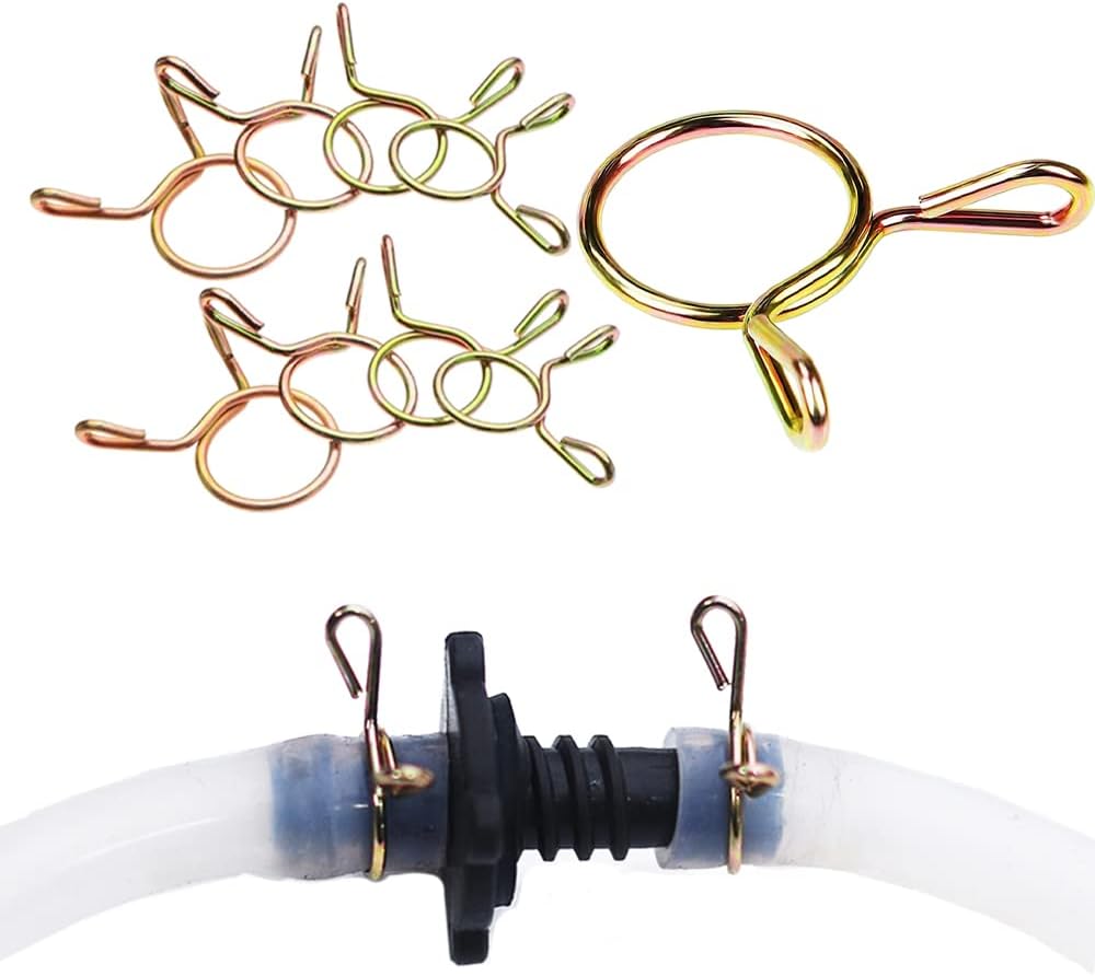 100 Pcs Hose Clamp Springs 5 Sizes Fastener Air Tube Clamp Manganese