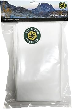 Six Moon Designs Tyvek Footprint - Small Ultralight Tent Ground Sheet for 1 Person Tents - Puncture Resistant Camping Accessories for Lunar Solo, Skyscape, Gatewood Cape