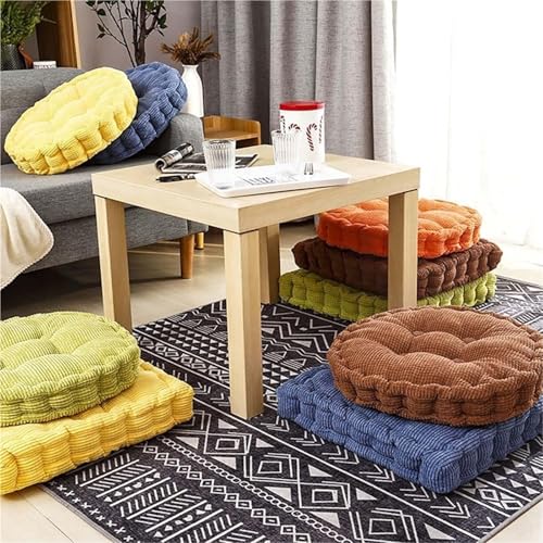 Coussin touffeté solide oreiller carré de sol rouge pour siège - 6