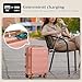 imiomo Carry on Luggage Airline Approved with TSA Lock, Hard Shell 20 Inch Travel Carry-on Suitcase with Spinner Wheels and Charging Port, Pink