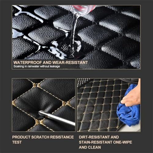 Tapis de sol en cuir pour Mazda CX-5 2017-2024 marron - 7