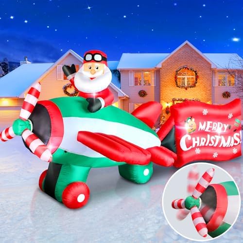 10.5 FT Christmas Inflatables Santa Claus on Animated