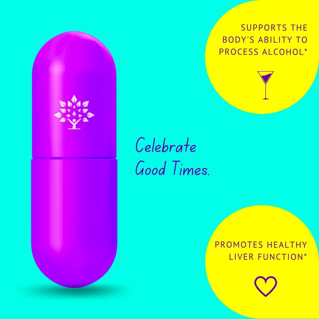 purple tree Celebration Recovery Pills | Better Mornings, Happy Liver, Rapid Hydration | Dihydromyricetin DHM, Milk Thistle, Electrolytes, Vitamin B, Willow Bark, Prickly Pear, Quercetin (90 Pills)