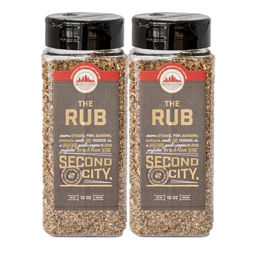 The Rub Seasoning for Steaks, Burgers, Fish, Chicken, and Veggies 10oz 2-pack, A Seasoning Blend of...